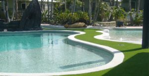 pool side artificial grass